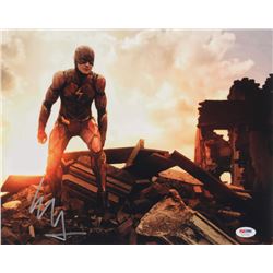 Ezra Miller Signed "Justice League" 11x14 Photo (PSA COA)