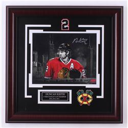 Duncan Keith Signed Chicago Blackhawks 18x18 Custom Framed Photo Display (Keith COA)