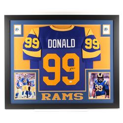 Aaron Donald Signed 35x43 Custom Framed Jersey (JSA Hologram)