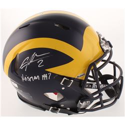 Charles Woodson Signed Michigan Wolverines Full-Size Authentic On-Field Speed Helmet Inscribed "Heis