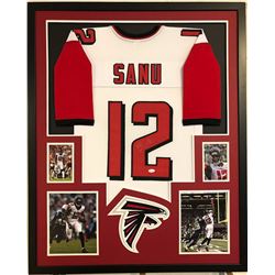 Mohamed Sanu Signed 34x42 Custom Framed Jersey (JSA COA)