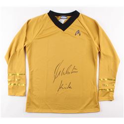 William Shatner Signed "Star Trek" Uniform Shirt Inscribed "Kirk" (Beckett COA)