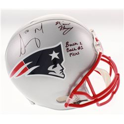 N'Keal Harry  Sony Michel Signed New England Patriots Full-Size Helmet Inscribed "Back 2 Back #1 Pic