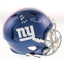 Dexter Lawrence Signed New York Giants Full-Size Speed Helmet Inscribed "2019 1st RD Pick" (Beckett 