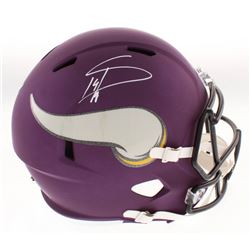 Stefon Diggs Signed Minnesota Vikings Matte Purple Full-Size Speed Helmet (Beckett COA)