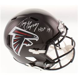 Tony Gonzalez Signed Atlanta Falcons Full-Size Speed Helmet Inscribed "HOF 19" (Beckett COA)