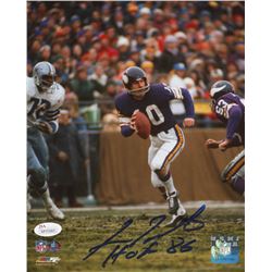 Fran Tarkenton Signed Minnesota Vikings 8x10 Photo Inscribed "HOF 86" (JSA COA)