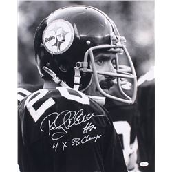 Rocky Bleier Signed Pittsburgh Steelers 16x20 Photo Inscribed "4x SB Champ" (JSA COA)