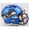 Image 1 : Jerry Rice Signed Seattle Seahawks Chrome Speed Mini-Helmet (Beckett COA)