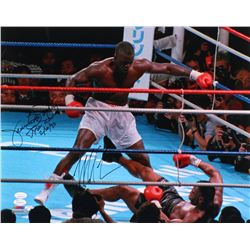 Mike Tyson  James "Buster" Douglas Signed 16x20 Photo Inscribed "Tyson KO"  "2/10/90" (JSA COA)