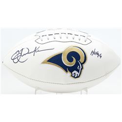 Eric Dickerson Signed Los Angeles Rams Logo Football Inscribed "HOF 99" (JSA COA)