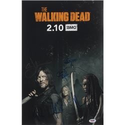 "The Walking Dead" 12x18 Photo Cast-Signed by (6) with Norman Reedus, Cailey Fleming, Avi Nash, Coop