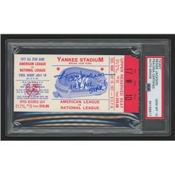 Reggie Jackson Signed 1977 MLB All-Star Game Ticket Inscribed "14x All Star!" (PSA Encapsulated)