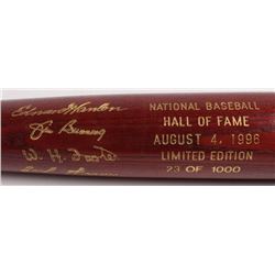 LE Custom Engraved Louisville Slugger Powerized Hall of Fame Logo Baseball Bat with Jim Bunning, Bil