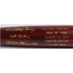 Bill Dickey, Rabbit Maranville  Bill Terry LE Custom Engraved Louisville Slugger Powerized Hall of F