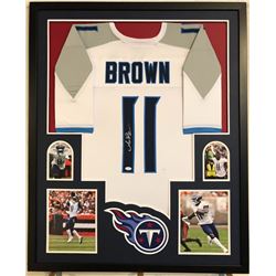 A.J. Brown Signed 34x42 Custom Framed Jersey (JSA COA)