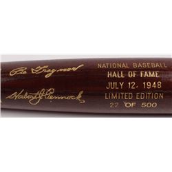 Herb Pennock  Pie Traynor LE Custom Engraved Louisville Slugger Powerized Hall of Fame Logo Baseball