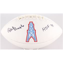 Robert Brazile Signed Houston Oilers Logo Football Inscribed "HOF 18" (JSA COA)