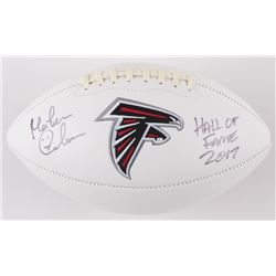 Morten Andersen Signed Atlanta Falcons Logo Football Inscribed "Hall of Fame 2017" (Radtke COA)