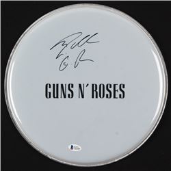 Steven Adler Signed Guns N' Roses 12.5" Drum Head Inscribed "GnR" (Beckett COA)