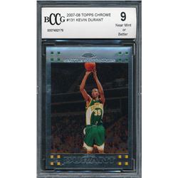 2007-08 Topps Chrome #131 Kevin Durant RC (BCCG 9)