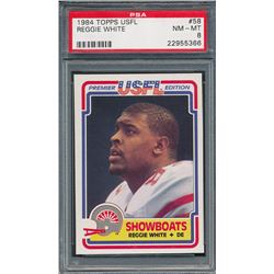 1984 Topps USFL #58 Reggie White XRC (PSA 8)