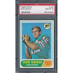 1968 Topps #196 Bob Griese RC (PSA 8)