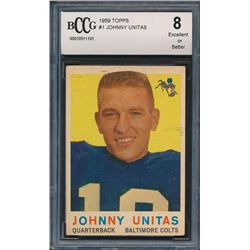 1959 Topps #1 Johnny Unitas (BCCG 8)
