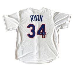 Nolan Ryan Signed Texas Rangers Majestic Jersey (JSA COA, Ryan Hologram  AIV Hologram)