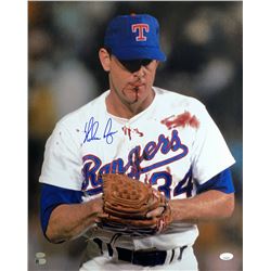 Nolan Ryan Signed Texas Rangers 16x20 Photo (JSA COA, Ryan Hologram  AIV Hologram)