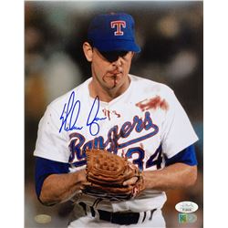 Nolan Ryan Signed Texas Rangers 8x10 Photo (JSA COA, Ryan Hologram  AIV Hologram)