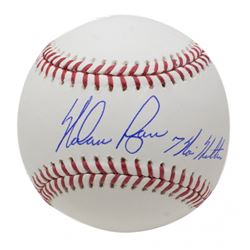 Nolan Ryan Signed OML Baseball Inscribed "7 No Hitters" (JSA COA, Ryan Hologram  AIV Hologram)