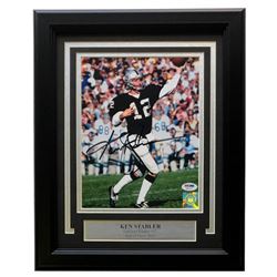 Ken Stabler Signed Oakland Raiders 11x14 Custom Framed Photo Display (PSA COA)