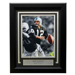 Ken Stabler Signed Oakland Raiders 11x14 Custom Framed Photo Display (PSA COA)