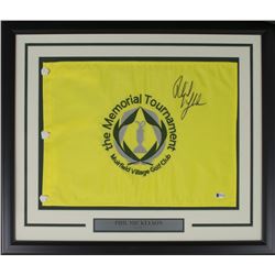 Phil Mickelson Signed The Memorial Tournament 21x27 Custom Framed Pin Flag Display (Beckett COA)