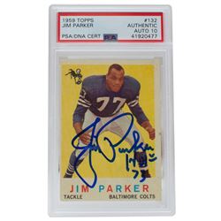 Jim Parker Signed 1959 Topps #132 RC Inscribed "HOF 73" (PSA Encapsulated)