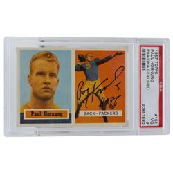 Paul Hornung Signed 1957 Topps #151 RC Inscribed "HOF 86" (PSA 3)
