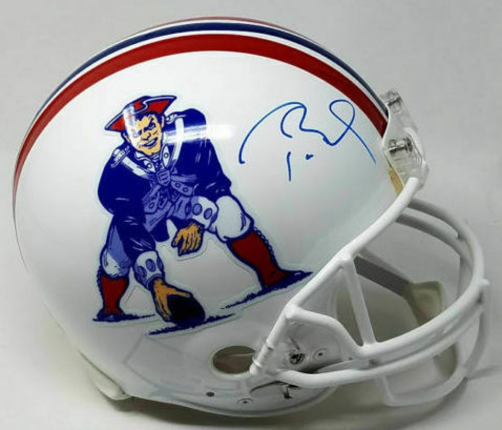 Tom Brady Signed New England Patriots Throwback Full Size Authentic On Field Helmet Tristar Hologra