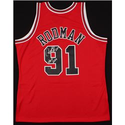Dennis Rodman Signed Chicago Bulls Jersey Inscribed "HOF 2011" (Schwartz COA)