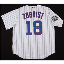 Ben Zobrist Signed Chicago Cubs 2016 World Series Jersey (Schwartz COA)