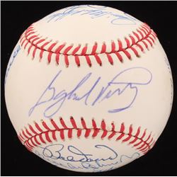 MLB Hall of Famers OAL Baseball Signed by (13) with Jim "Catfish" Hunter, Bob Gibson, Brooks Robinso
