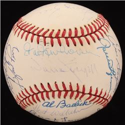 MLB Hall of Famers ONL Baseball Signed by (24) with Willie Stargell, Brooks Robinson, Jim "Catfish" 