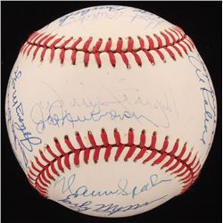 MLB Hall of Famers ONL Baseball Signed by (24) with Willie Stargell, Brooks Robinson, Jim "Catfish" 