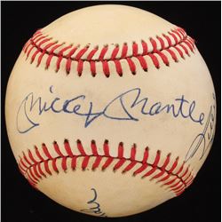 Mickey Mantle, Willie Mays  Duke Snider Signed ONL Baseball (Beckett LOA)