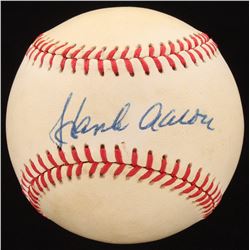 Hank Aaron Signed ONL Baseball (Beckett COA)