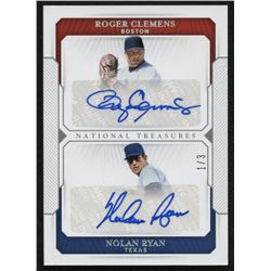 2019 Panini National Treasures Dual Signatures Holo Silver #19 Nolan Ryan / Roger Clemens #1/3