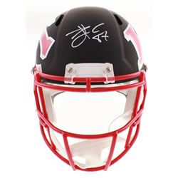 Travis Kelce Signed Kansas City Chiefs AMP Alternate Full-Size Speed Helmet (Schwartz Sports COA)