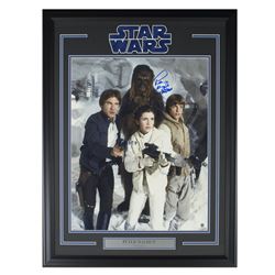 Peter Mayhew Signed "Star Wars: Episode V â€“ The Empire Strikes Back" 22x30 Custom Framed Photo Dis