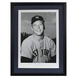 Mickey Mantle LE Hulton Archive "The Mick" 21x28 Custom Framed Matted Giclee (PCV COA)
