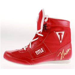 Julio Cesar Chavez Signed Title Boxing Shoe (JSA COA)